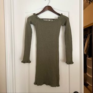 Knit Off the Shoulder Dress